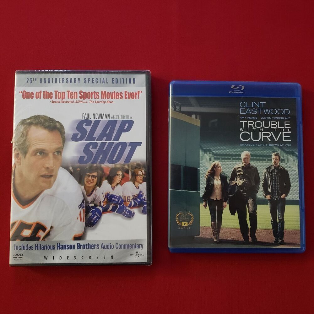 Movie Lot of 2 - Trouble With The Curve Blu-ray & Slap Shot(New) DVD